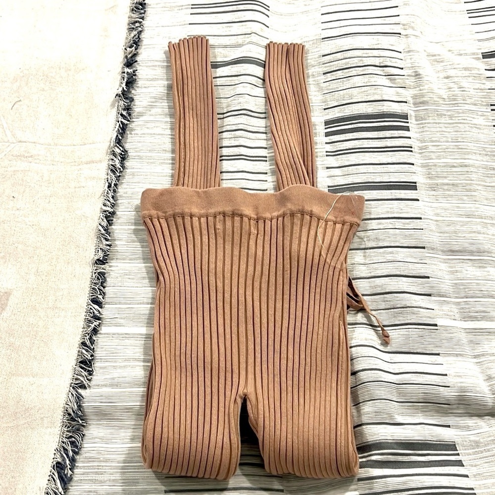 Hera Collection Ribbed Convertible Yoga Leggings,Heavyweight Boho Lounge,Size S - Picture 5 of 9